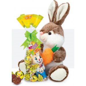Lapi Carote 85g - plyšový zajac s čokoládami